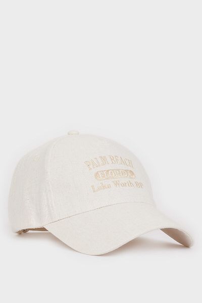 DeFacto Women's Embroidered Linen Cap Hat B7809Ax25Sm