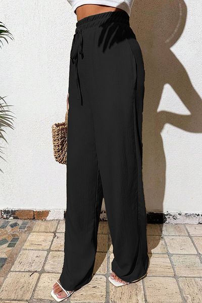 ruNadeS Women's Wrinkled Palazzo Trousers