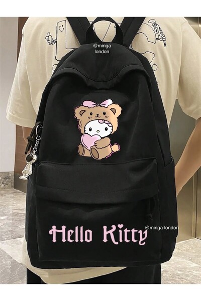 weywot Costum Hello Kitty Bear Imprimat dublu pentru școală, sala de clasă, r...