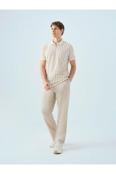Loft Ανδρικό μπλουζάκι Regular Fit Polo Brown Lf2038569