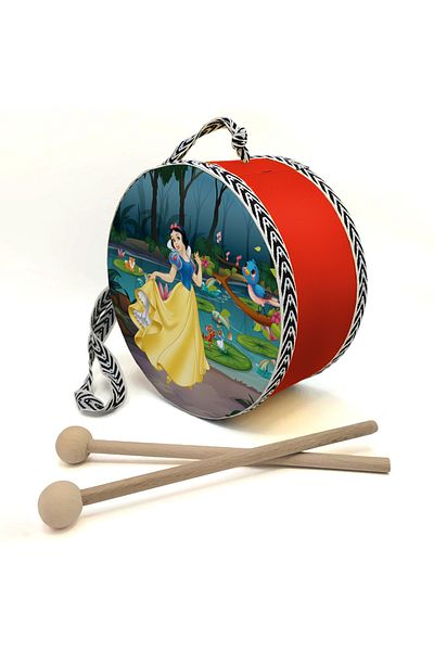 BAKSEPETE Snow White Printed Leather Toy Children's Drum Red( 2-5 Years)