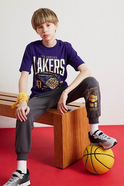 DeFacto Boy's Nba Los Angeles Lakers Short Sleeve T-Shirt D9544A825Sm