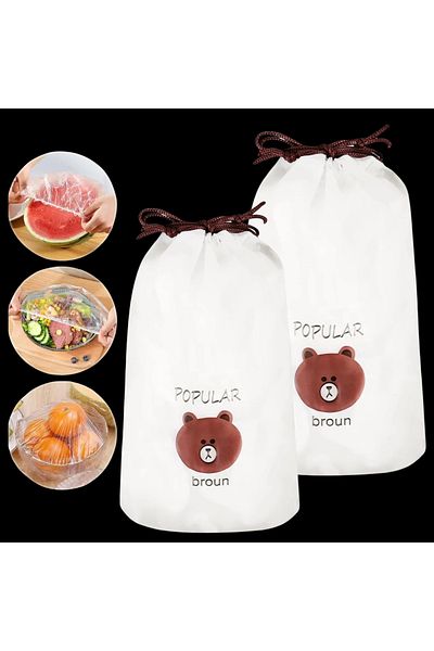 mucit home 100 Pieces Practical Freshness Preserving Pot and Plate Cap Multi-Purpose Lid Food Cap