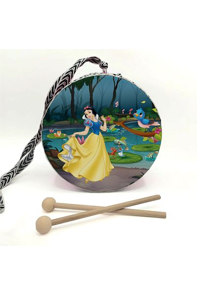 BAKSEPETE Snow White Printed Leather Toy Children's Drum Red( 2-5 Years)