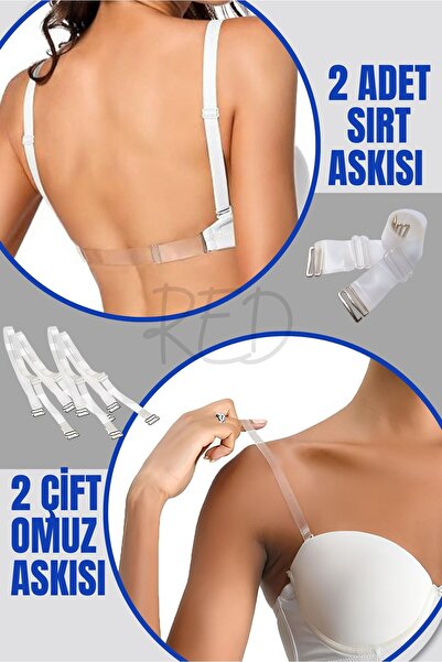 red iç giyim Sırt Dekolteli Elbiseler için Şeffaf Sütyen Sırt Askısı ve Omuz ...