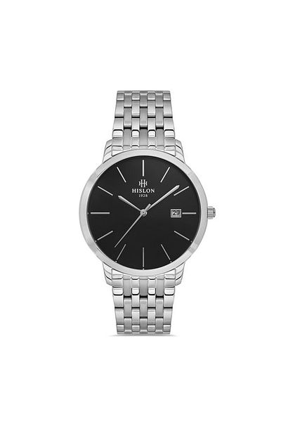 Hislon Cl161S-04Ss Men's Watch 41 X 47 mm Case Diameter, Stainless Steel Band, Sapphire Coated Glass