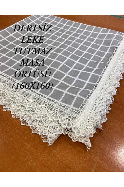 HMZ Stain-Resistant Guardle Table Cover, Table Cloth, Picnic Cover. Checkered (160X160)