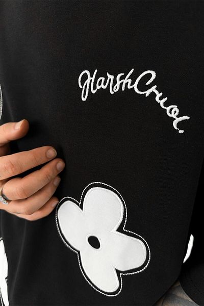 HAFKAGİYİM Black Clover Embroidery Oversize T-Shirt
