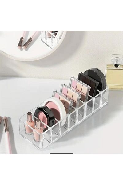 SİNKA Makeup Organizer Organizer Transparent Table Top Practical 8 Compartments