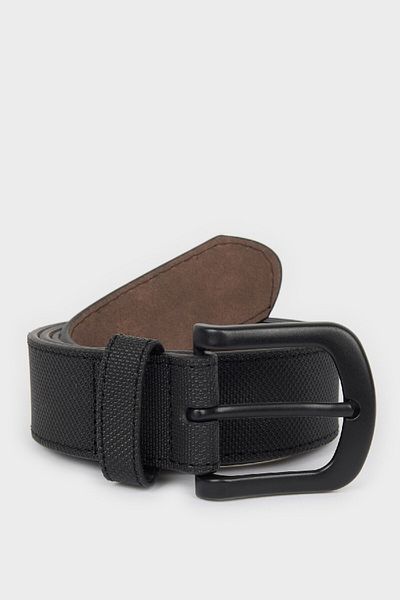 DeFacto Men's Oval Buckle Faux Leather Casual Belt S4211Azns
