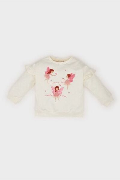 DeFacto Dívčí mikina Crew Neck Ballerina s potiskem E0193A525SP