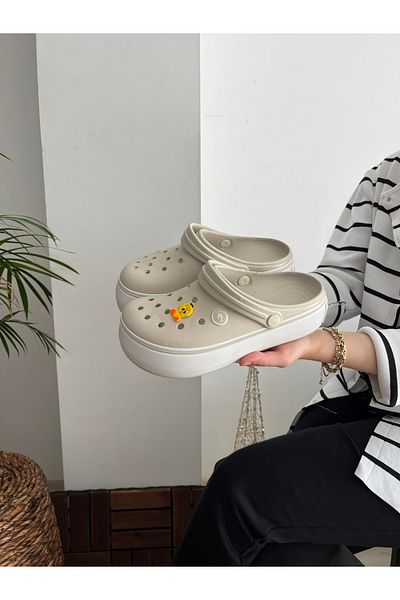 Behtah Kundura Κλειστή μπροστινή σόλα υψηλής πλατφόρμας Παντόφλες Cross Garden Pool Beach Cook Doctor Nurse Daily Slippers
