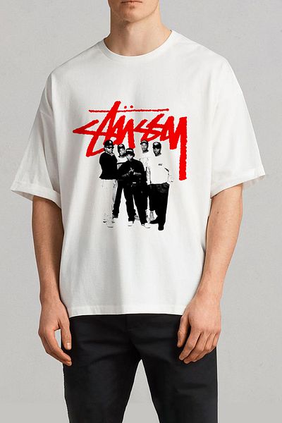 Grove Fashion Tricou supradimensionat unisex cu imprimeu ST Eazy-E Compton King
