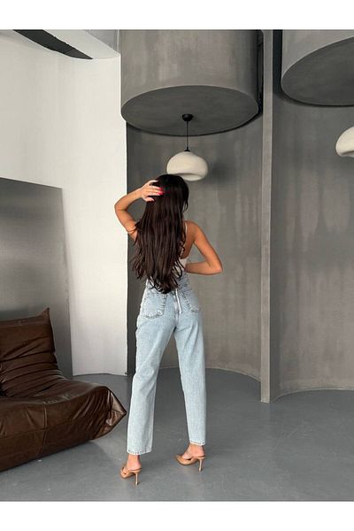 DENİKK TENDINȚE DESIGN SPECIAL STRAIGHT FIT DETAIL FERMOAR PANTALON JEAN DENIM