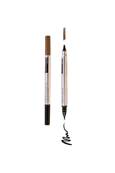 MAYDREAM Long-lasting eyebrow and eyeliner pencil in dark brown and black