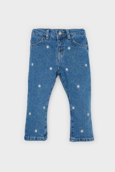 DeFacto Baby-Jeans mit Blumenmuster und weitem Bein D9440a525sp