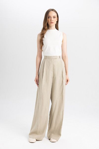 DeFacto Crew Neck Sleeveless Basic Plain T-Shirt Tunic D4894Ax24Wn