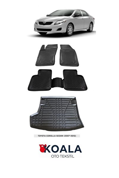KoalaOtoTekstil Toyota Auris 2007-2012 Koala Havuzlu Paspas ve Bagaj Havuzu