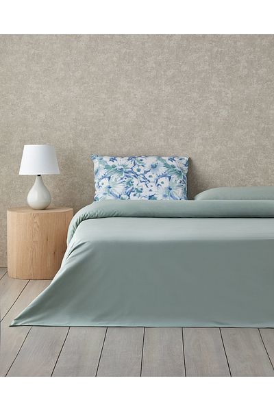 English Home Chaotic Garden Cotton Single Duvet Cover Set 160X220 cm Blue - Green