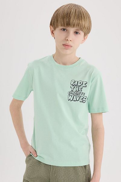 DeFacto Tricou cu mânecă scurtă cu imprimeu pentru băiat E0168A825SM