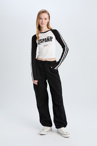 DeFacto Coool Fitted Ribbed Camisole Long Sleeve T-Shirt D9856Ax24Wn
