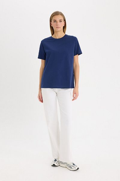 DeFacto Regular Fit Crew Neck Basic Plain Premium Short Sleeve T-Shirt A9428Ax25Sp