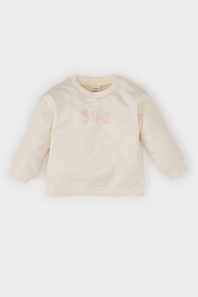 DeFacto Baby Girl Crew Neck Printed Sweatshirt D8548A525Sp