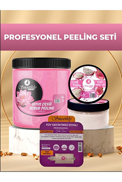 Smoothly Epilasyon Sonrası Vücut Ve Batık Peelingi Lotus Çiçeği 800gr & Ekvator Sütlü 200gr.