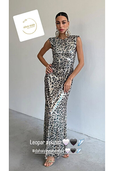 Günay Gezer Leopar pul Payet Elbise