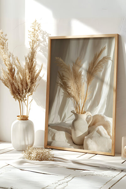 AKSU SANAT Pastel Vazo, Minimalist Kanvas Poster, Çerçevesiz Kanvas Poster 1PSTR41