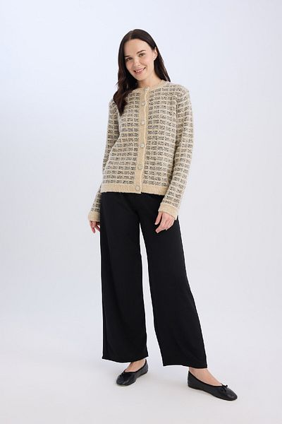 DeFacto Pantaloni drepti largi Paöa Basic drepti E0781AX25SP
