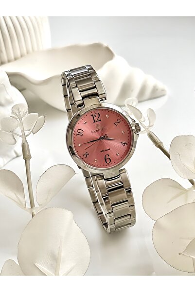 CHERCHİ FORSINING-(gümüş) pembe iç kadran-kadın kol saati-