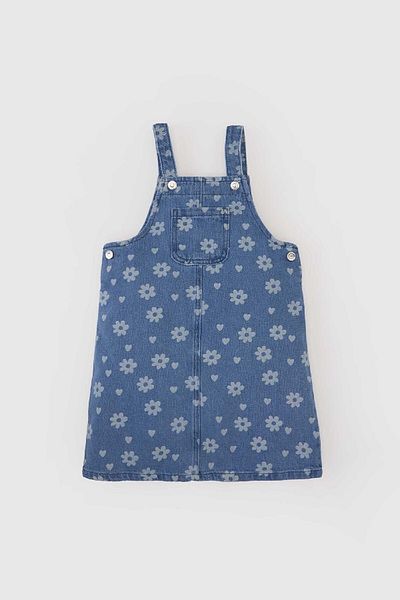 DeFacto Rochie Salopet Jean cu Motiv Fetiță D9426a525sp