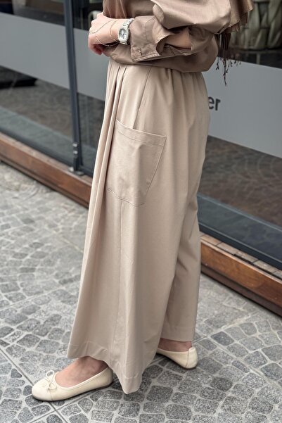 Cloche Alya Pileli Pantolon CL25Y04CL374401 Bej