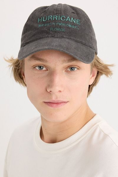 DeFacto Men's Label Printed Woven Baseball Basketball Cap D9206Ax25Sm