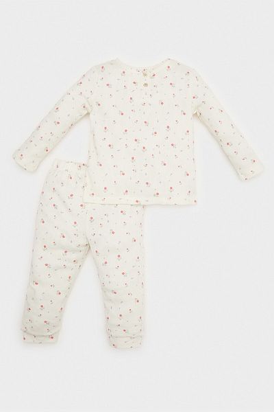DeFacto Set pijamale cu modele florale pentru fetiță - mâneci lungi și talie elastică E0762A525SP