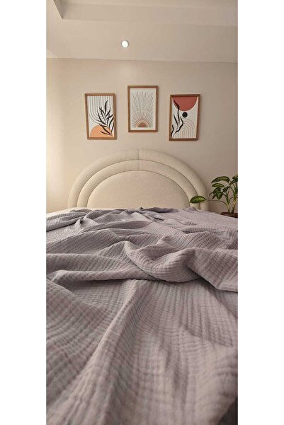 GİNETEKS 4 Katlı battal boy müslin yatak örtüsü (230x250)