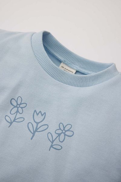 DeFacto Μωρό κορίτσι Crew λαιμόκοψη Floral φούτερ D8531a525sp