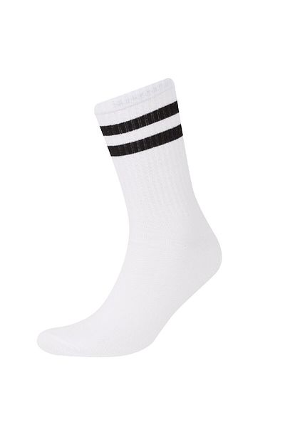 DeFacto Bequeme elastische 5-teilige lange Baumwollsocken für Herren D9655axns