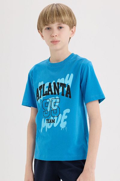 DeFacto Tricou cu mânecă scurtă cu imprimeu pentru băiat E0166A825SM