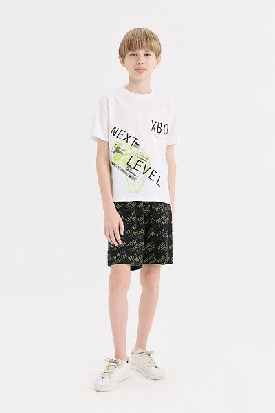 DeFacto Boy's Xbox Pajamas Set Short Sleeve Top Shorts E0339A825Sm