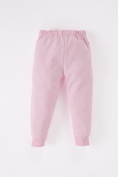 DeFacto Floral Print Sweatshirt and Elastic Waist Sweatpants for Baby Girl - Crew Neck C2504A525Sp