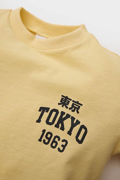 DeFacto Baby Boy Crew Neck Printed Short Sleeve T-Shirt D7910A525Sm