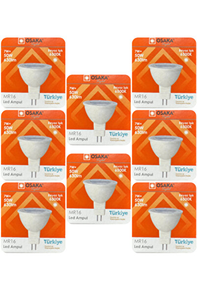 Osaka (8 Adet) Osaka 7W (50W) Beyaz Işık (6500K) G4 Duylu (İğne Bacak) Led Ça...