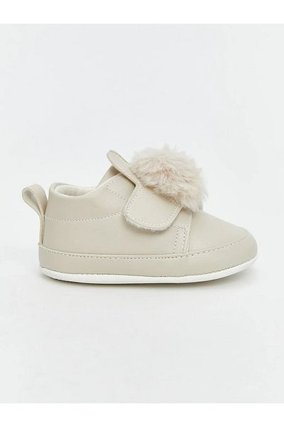 LC Waikiki Beige Velcro Baby Girl First Step Shoes -Akrstore-