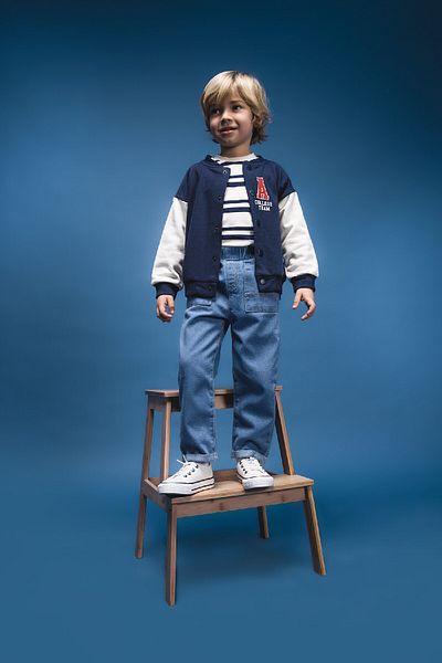DeFacto Pantaloni de blugi cu talie elastică pentru bebeluși D9591A525SP