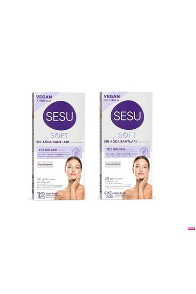 Sesu Facial Area 12 Li X 2 Soft Waxing Strips