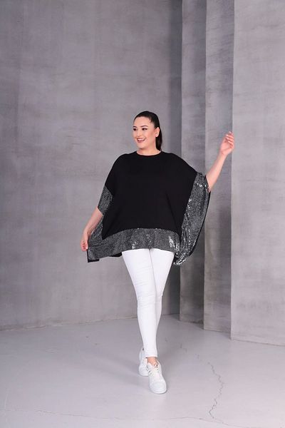 aytemas Skirt Sleeves Glitter Blouse