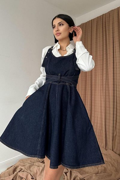 modaserdem Rochie de damă albastră cu cupă din denim