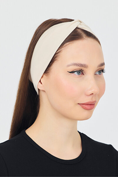 Butikgiz Women's Cross-Tied Cotton Combed Cotton, Anti-Slip, Soft, Flexible, Hair Band Bandana